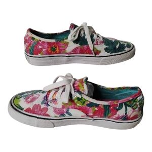 Airwalk Floral Canvas Sneakers - Pink and Green